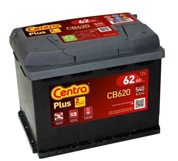 Akumulator Centra plus 62ah 540a cb62001